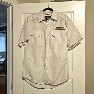 Harley-Davidson White Casual Button-Down Shirts for Men